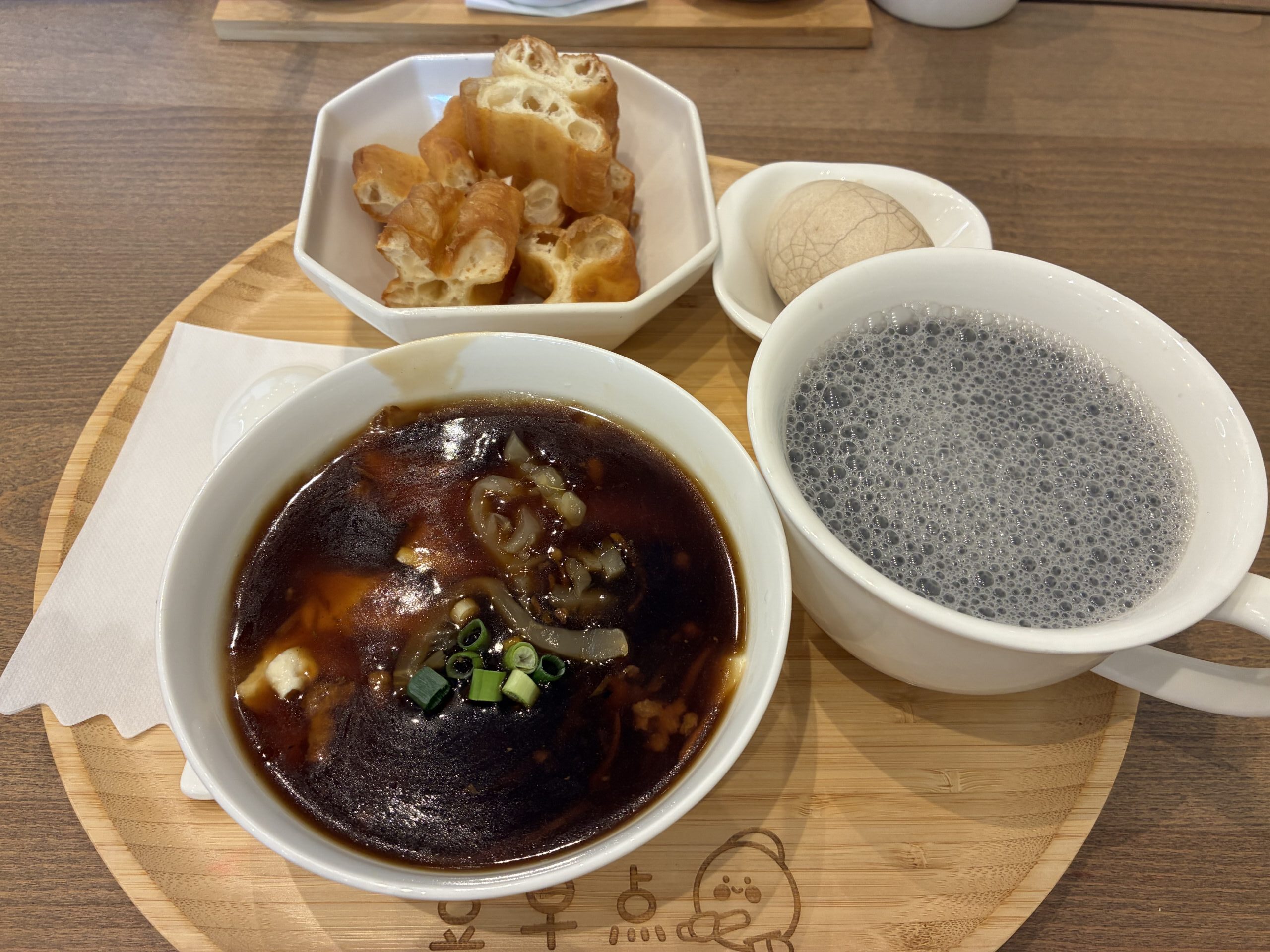 豆早点 黒胡麻豆乳 豆腐スープAセット