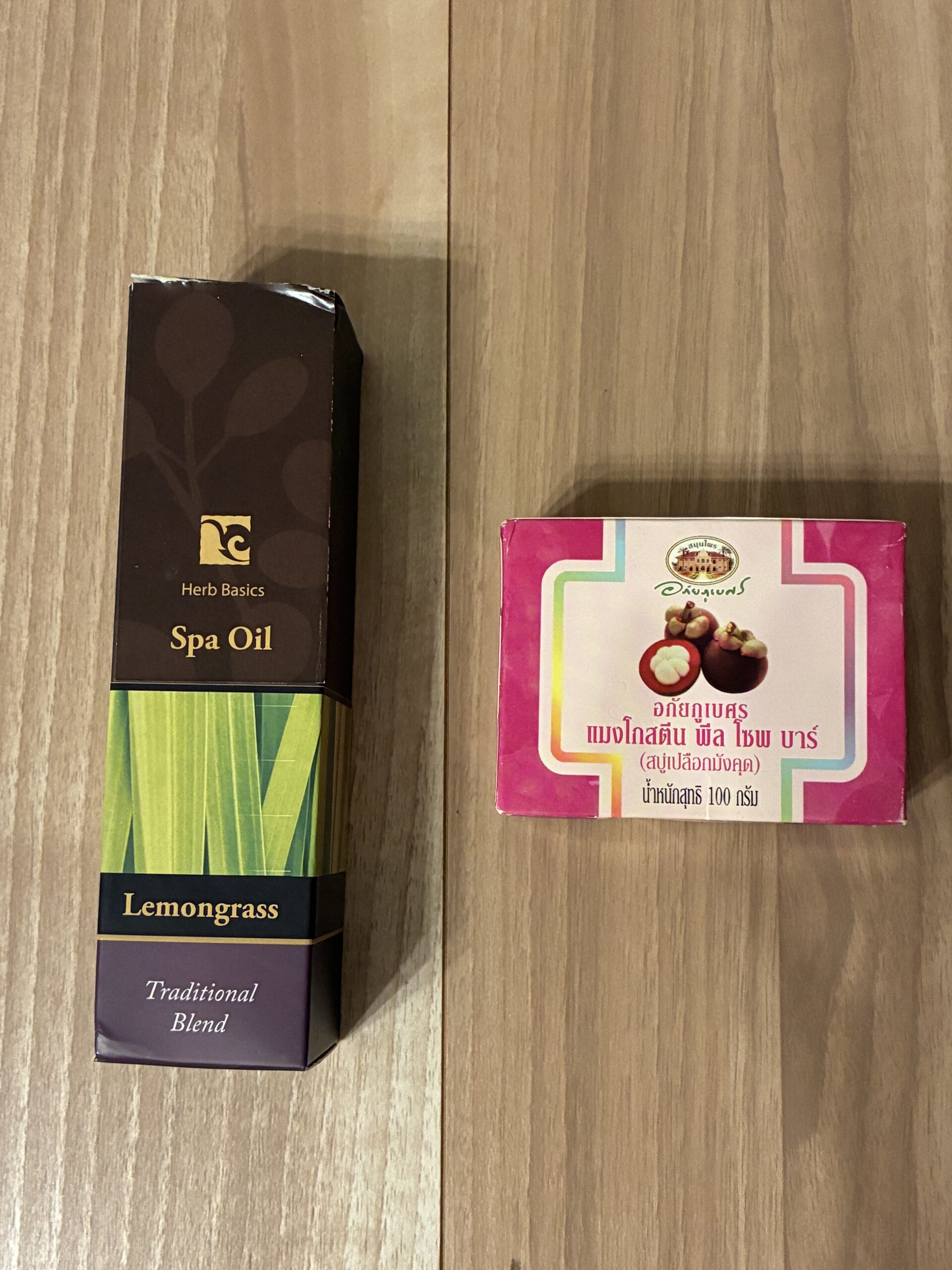 スパオイルとマンゴスチン石鹸